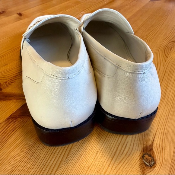 Larroude Cream Leather Loafers - Picture 9 of 16